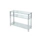 Levv FUCONCCH console table made of clear glass and chrome (household goods)