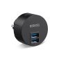 Avantek 17W / 3.4A Dual-USB Wall Charger for iPhone Sector 6 Plus 5 5S 5C 4S, iPad Air mini, Samsung Galaxy S5 S4 S3 Note Tab 4 3 2 4 3 2 Pro, HTC One, Google Nexus, Nokia Lumia and Other Phones, Android Smartphones & Tablets (Electronics)