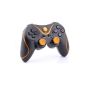 PS3 Controller DualShock Six Axis Bluetooth Wireless Controller (black background and orange frame) every six colors of Jaderealm (Electronics)