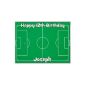 Football Field Personalized A4 (approx) Birthday Cake Decoration Topper - Please send us Via 'greeting' or 'Seller' the text of your choice (household goods)