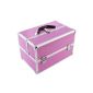 Songmics® New aluminum beauty case vanity cases Schminkkoffer Pink 36.5 x 24 x 24 cm JBC227 (Home)