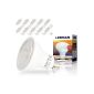 10x Ledman GU10 LED bulb 3.5 Watt - 120 ° viewing angle - 300lm - Warm White - 230 - 15 SMDs spotlight