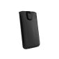 mumbi Leather Case Sony Xperia Z1 Compact retractable tongue Velcro - Pocket Protector Case Cover Box Case Black (Accessory)