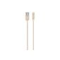 Belkin F8J144bt04 GLD-metallic cable Sync / Charge Cable for iPhone 5, iPhone 6 and iPad Air 2.4A Gold (Wireless Phone Accessory)