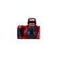 Canon PowerShot SX410 IS Digital Camera (7.6 cm (3.0 inch) display, 20 megapixel, 40x opt. Zoom, HDMI mini, USB 2.0) Red (Electronics)