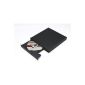 Firstcom S45G 6x Blu-ray BD Burner USB 3.0 Slim External Drive for Notebook / laptop / ultrabook / PC, Black (Electronics)