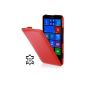 StilGut- UltraSlim Case, leather case for Nokia Lumia 1320, red (Wireless Phone Accessory)