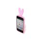 kwmobile® TPU Bunny Case for Apple iPhone 4 / 4S in Pink - High quality material, stylish design (Wireless Phone Accessory)
