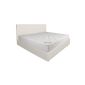 Luxury Microfibre quilted mattress protector 90x200, extra soft and soft.  By double padding the mattress cover balances the bumps and turns your mattress a pet bed.  Under bed - mattress - mattress cover.  (90x200, pearl white) (household goods)