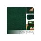 Discount shag Candy - high pile carpet green / emerald 10x10 cm pattern - Shaggyteppich low