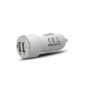Dual USB Car Charger Fast - 2100mAh by Jack - Compatible with all USB connection device (Apple iPhone, iPod, iPad, Samsung Galaxy, Wiko, HTC, Sony Xperia, Nokia, etc.) - White - by PrimaCase (Electronics)