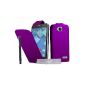 Luxury Case Cover Purple for Alcatel One Touch Idol Mini / Hiro Orange / Sosh Mobile + PEN and 3 FILMS AVAILABLE !!  (Electronic devices)