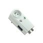 Overvoltage Universal Socket TV / TEL / FAX / MODEM / NETWORK / ISDN IN OUT (Electronics)