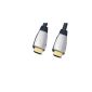 Clicktronic HC 250-1500 High Speed ​​HDMI cable (Full-HD, gilded contact, ferrite core) 15 m (optional)