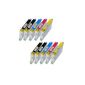 10 pieces XL ink cartridges compatible with Epson (4x black T711, T712 2x cyan, magenta 2x T713, T714 2x yellow) (Office supplies & stationery)
