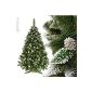 Christmas Tree Artificial Christmas Tree Artificial Tree with pinecones 180cm NATURAL WHITE flame (Kitchen)