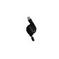 Retractable Micro USB Cable USB 2.0 A / Micro B (1.8 M) with mains synchronization (Electronics)