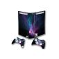 Abstract 10086 Modern Wrap Around Design Skin Decal Sticker sheet protector with colorful design for Xbox 360 Fat console with 2 controllers.  (Video Game)
