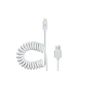 icessory Lightning to USB cable spiral, twist, 0,6m, MFI - certified by Apple, White (Electronics)