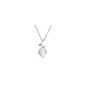 Angel for Angel® Austria Crystal drop pendant charm of the white ellipse with 18 
