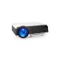 AUNA HD-Q-2001 modern LED projector FullHD 1080p HD projector projector (2x HDMI, USB, TV tuner, VGA) Black and White (Electronics)