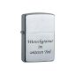 Original Zippo Lighter Brushed Chrome - with laser engraving front (household goods)