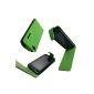 Flip Case, mobile phone case, leather case, green Alcatel One Touch 995 (Electronics)