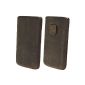Samsung Galaxy S5 (SM G900F) Original Suncase Leather Case Bag Phone Case Leather Case Cover Case Cover (with withdrawal tab - RRP € 18.90) antique dark brown