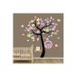 Wall stickers bedroom wall stickers factory Blansdi blue pink owl tree swing child trade