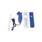 Set Nunchuk Remote Controller + Dark Blue Protective Case for Wii (Video Game)