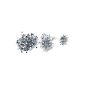 Manicure Kit Nail Art Decorations High Quality - Set of 3 Packs Rhinestones Pearls Crystal Silver Different Sizes by VAGA® (Miscellaneous)
