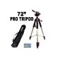 Professional PRO 183 cm super strong tripod with soft Deluxe Tripod Carrying Case for the Panasonic Lumix DMC-FZ150, FZ47, FZ48 Digital Camera (Electronics)
