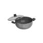 STONELINE 10117 XXXL cooking pot with glass lid, aluminum, diameter 32 cm with high-quality non-stick coating (household goods)
