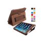 Snugg Case for iPad Mini & Mini 2 - Smart Cover With Stand Foot And A Lifetime Warranty (Brown Leather) For Apple iPad Mini & Mini 2 (Personal Computers)