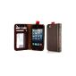 Alienwork Protective Case for iPhone 5 / 5S / 5C Retro Wallet Case Cover leather brown AP507-04 (Wireless Phone Accessory)
