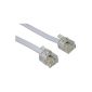 10m White ADSL Cable - High Quality (100% Copper wire) - Gold Plated Contact Pins - High Speed ​​Broadband Internet - Router or Modem to RJ11 Socket gold Microfilter Phone - White (Electronics)