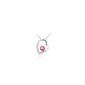 Swarovski Elements crystal heart-shaped pendant pink love pendant necklace jewelry chain with 45cm (jewelry)