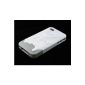 BONAMART ® 3D MELT ICE Case Sleeve Bag Case Cover Shell Protector for iPhone 4 & 4S White (Wireless Phone Accessory)