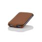 Stylish Leather Case for Samsung Galaxy S3 with an innovative 4 points protecting MACOON, color: brown (Electronics)