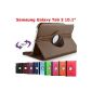 King Cameleon BROWN Samsung Galaxy Tab 10.1 3 10 '' P5200 / P5210 / P5220 with 1 Pen Pouch Bag Multi Angle Offert- ROTARY 360 - Many colors available - Shell Case PU LEATHER, 360 ° rotation, Stand (Electronics)