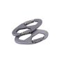 2pcs Outdoor Multifunction Carabiners Hook Buckle Keychain - Grey (Miscellaneous)