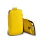 (Yellow) Nokia Lumia 635 Premium protection faux leather zipper cord Slip If Pocket Skin Cover for Pocket Spyrox (Electronics)