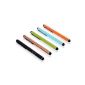 Mobilinyi 5 piece professional Stylus Touch Pen Stylus for tablets and smartphones iPhone iPad iPod Samsung BlackBerry Sony Google Kindle, color: black gold green blue orange (Electronics)