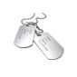 Konov jewelry Men's Necklace, 2 Military dog ​​tags army style dog tag pendant with 68cm chain, silver (jewelery)