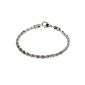 BH STEEL Bracelets bracelet unisex, man and woman, the oxidized steel, chainon of fine wire, and elegant veil, silver (jewelery)