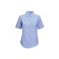 Fruit of the Loom Lady-fit short sleeve Oxford shirt Oxford Blue 2XL (Clothing)