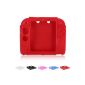 Skque® soft Silicone Cover Case Skin for Nintendo 2DS controller, Red (Accessory)