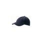 6 Panel Raver Sandwich Cap Bicolor in heavy brushed cotton with a metal buckle for size adjustment in 16 color combinations (one size) Navy and White (Sports Apparel)