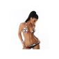 Princess4Beach 1032 Swimsuit 2 pieces with push up triangle top White / Red (Others)