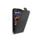mumbi PREMIUM Leather Flip Case Google Nexus 5 bag black (Accessories)